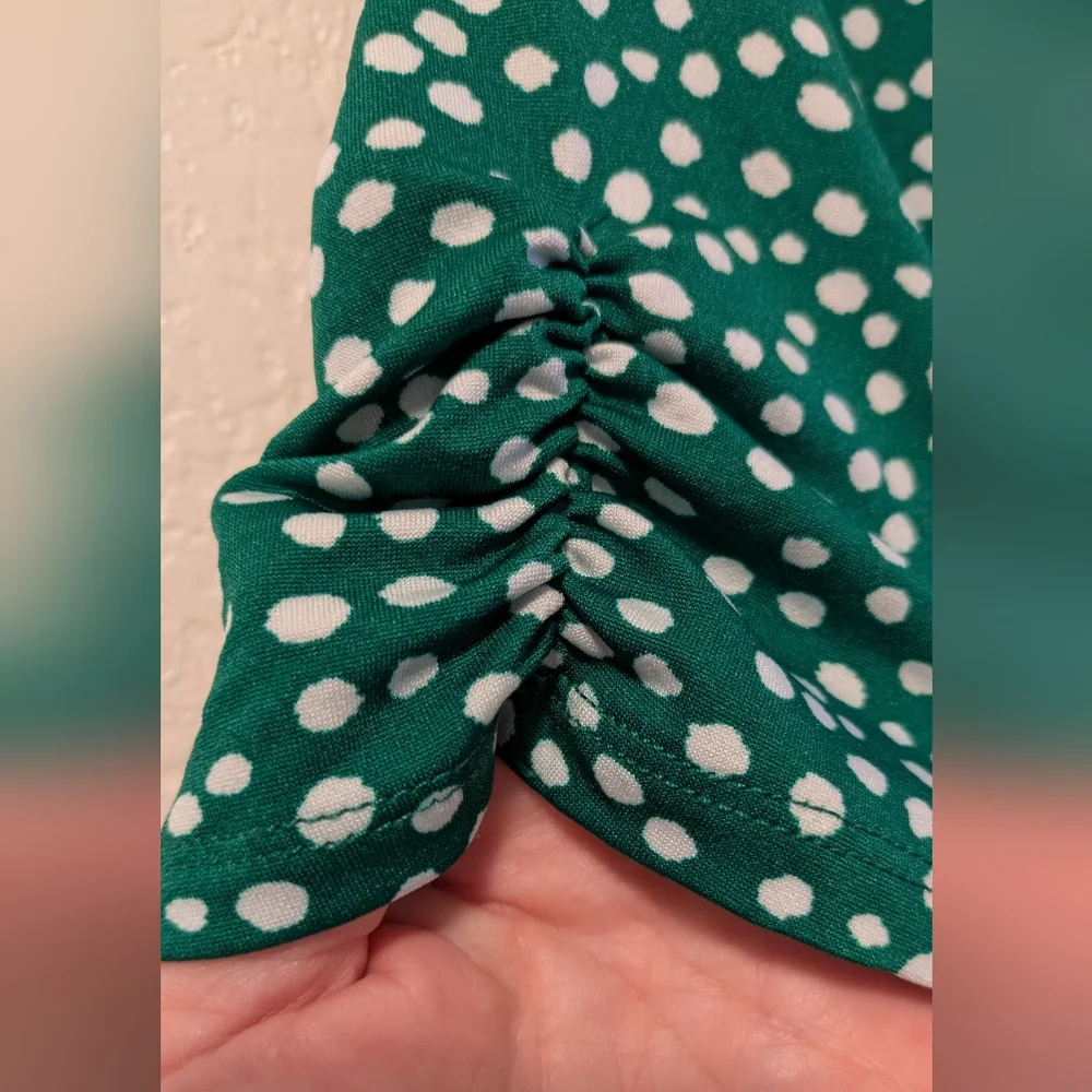 Kate & Lily Kelly Green Polka Dot Dress - Picture 5 of 7